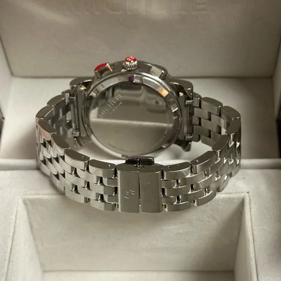 Michele Silver Sport Sail Watch display picture 1